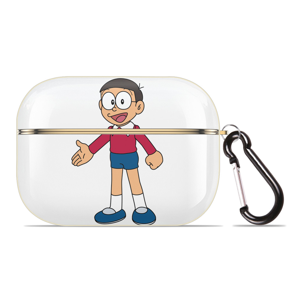 （画像用） ドラえもん 野比 のび太 Doraemon Nobita Nobi 【AirPods Pro用】ハードシェル保護ケース｜耐衝撃・防指紋・カラビナ付き商品仕様