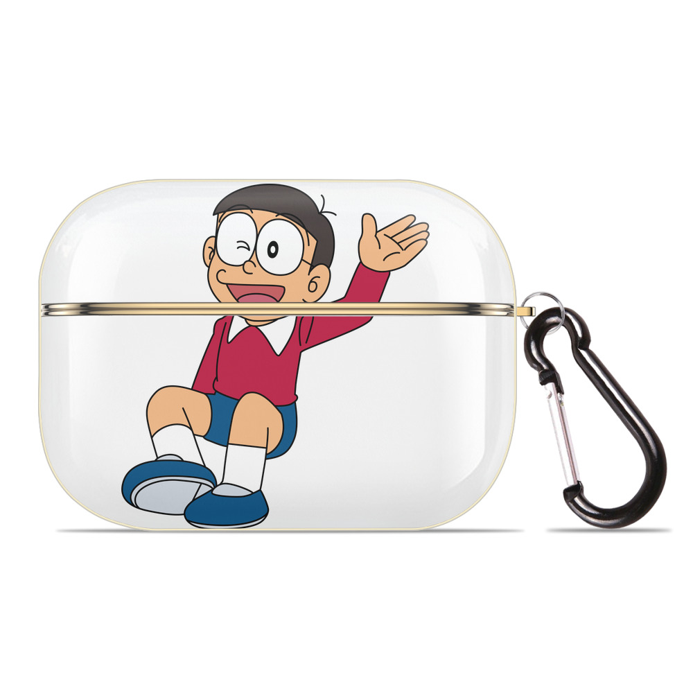 （画像用） ドラえもん 野比 のび太 Doraemon Nobita Nobi 【AirPods Pro用】ハードシェル保護ケース｜耐衝撃・防指紋・カラビナ付き商品仕様
