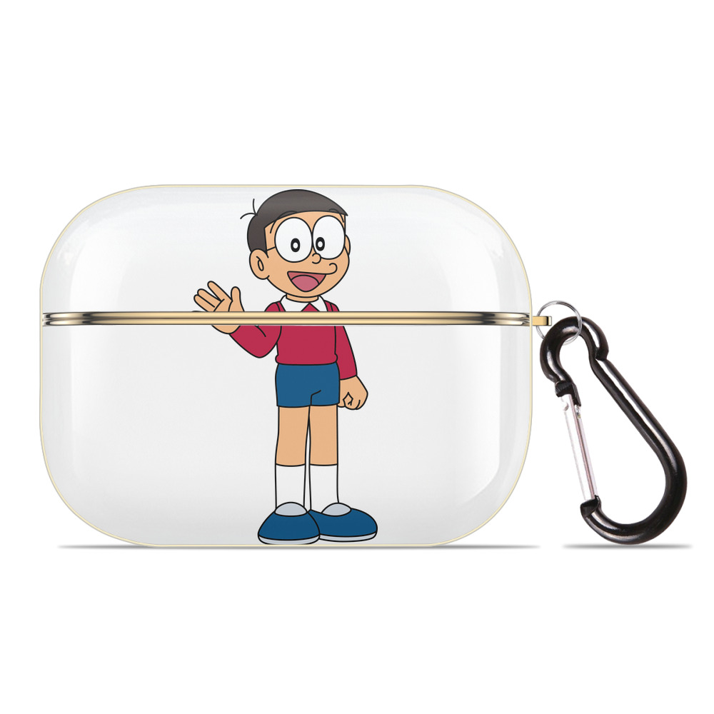 （画像用） ドラえもん 野比 のび太 Doraemon Nobita Nobi 【AirPods Pro用】ハードシェル保護ケース｜耐衝撃・防指紋・カラビナ付き商品仕様