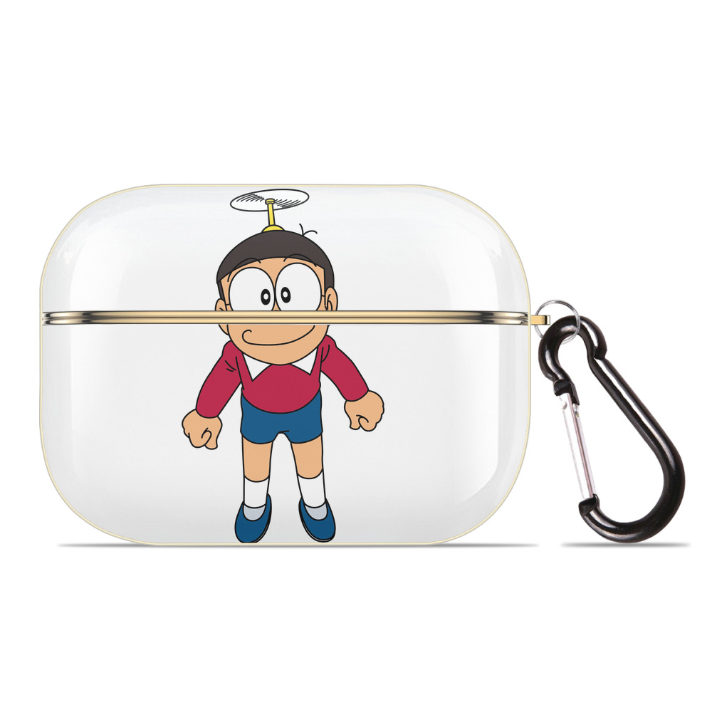 （画像用） ドラえもん 野比 のび太 Doraemon Nobita Nobi 【AirPods Pro用】ハードシェル保護ケース｜耐衝撃・防指紋・カラビナ付き商品仕様
