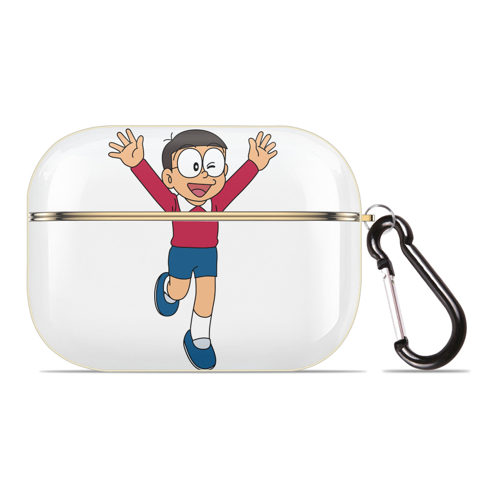 （画像用） ドラえもん 野比 のび太 Doraemon Nobita Nobi 【AirPods Pro用】ハードシェル保護ケース｜耐衝撃・防指紋・カラビナ付き商品仕様