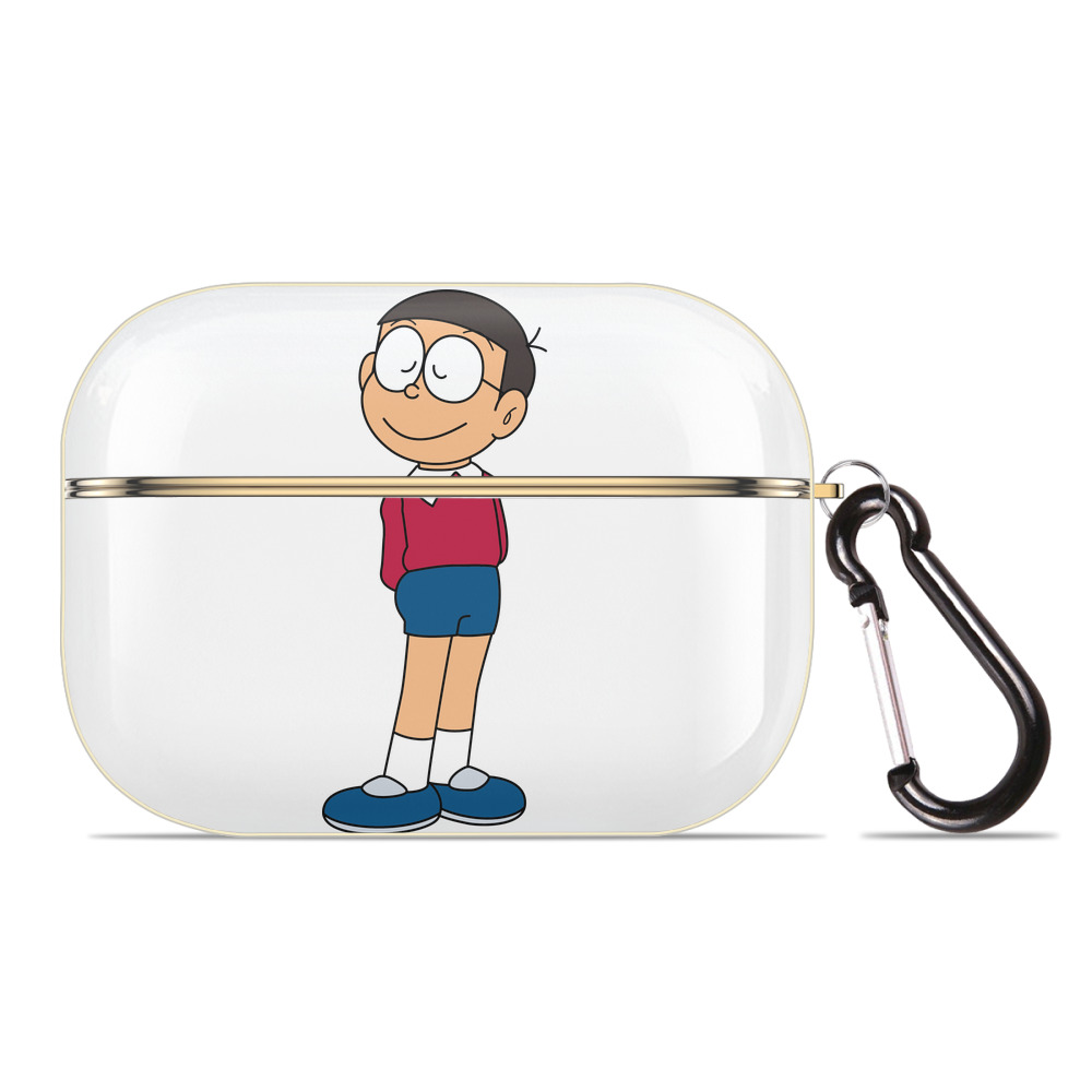 （画像用） ドラえもん 野比 のび太 Doraemon Nobita Nobi 【AirPods Pro用】ハードシェル保護ケース｜耐衝撃・防指紋・カラビナ付き商品仕様