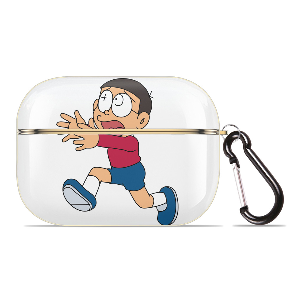 （画像用） ドラえもん 野比 のび太 Doraemon Nobita Nobi 【AirPods Pro用】ハードシェル保護ケース｜耐衝撃・防指紋・カラビナ付き商品仕様