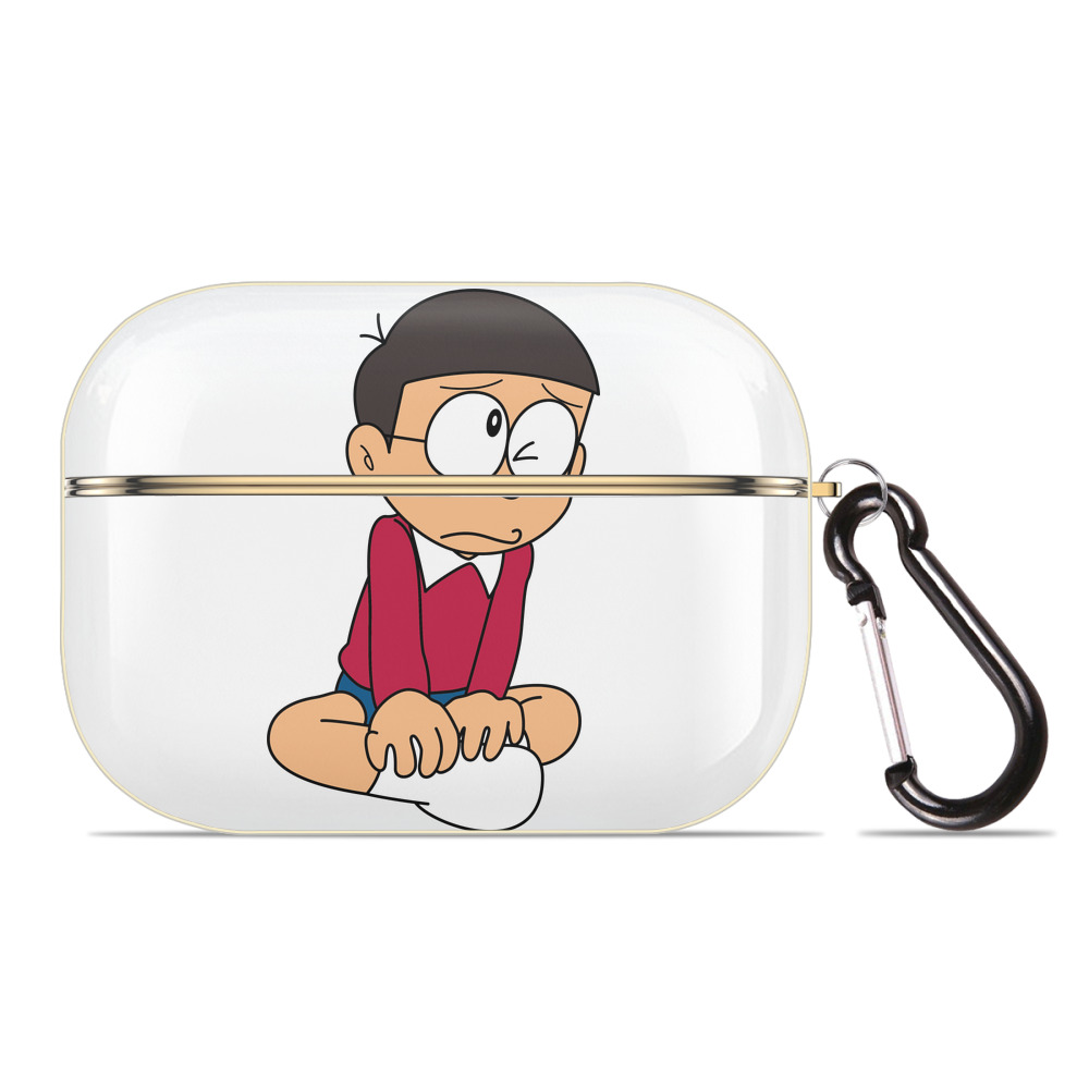（画像用） ドラえもん 野比 のび太 Doraemon Nobita Nobi 【AirPods Pro用】ハードシェル保護ケース｜耐衝撃・防指紋・カラビナ付き商品仕様