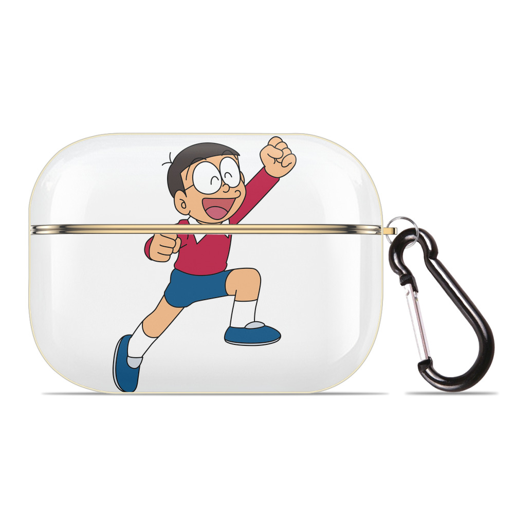 （画像用） ドラえもん 野比 のび太 Doraemon Nobita Nobi 【AirPods Pro用】ハードシェル保護ケース｜耐衝撃・防指紋・カラビナ付き商品仕様