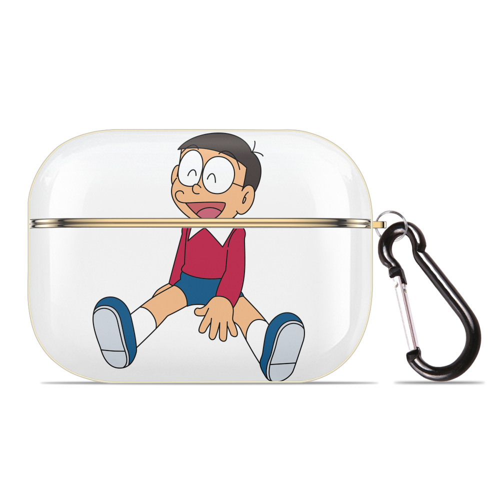 （画像用） ドラえもん 野比 のび太 Doraemon Nobita Nobi 【AirPods Pro用】ハードシェル保護ケース｜耐衝撃・防指紋・カラビナ付き商品仕様