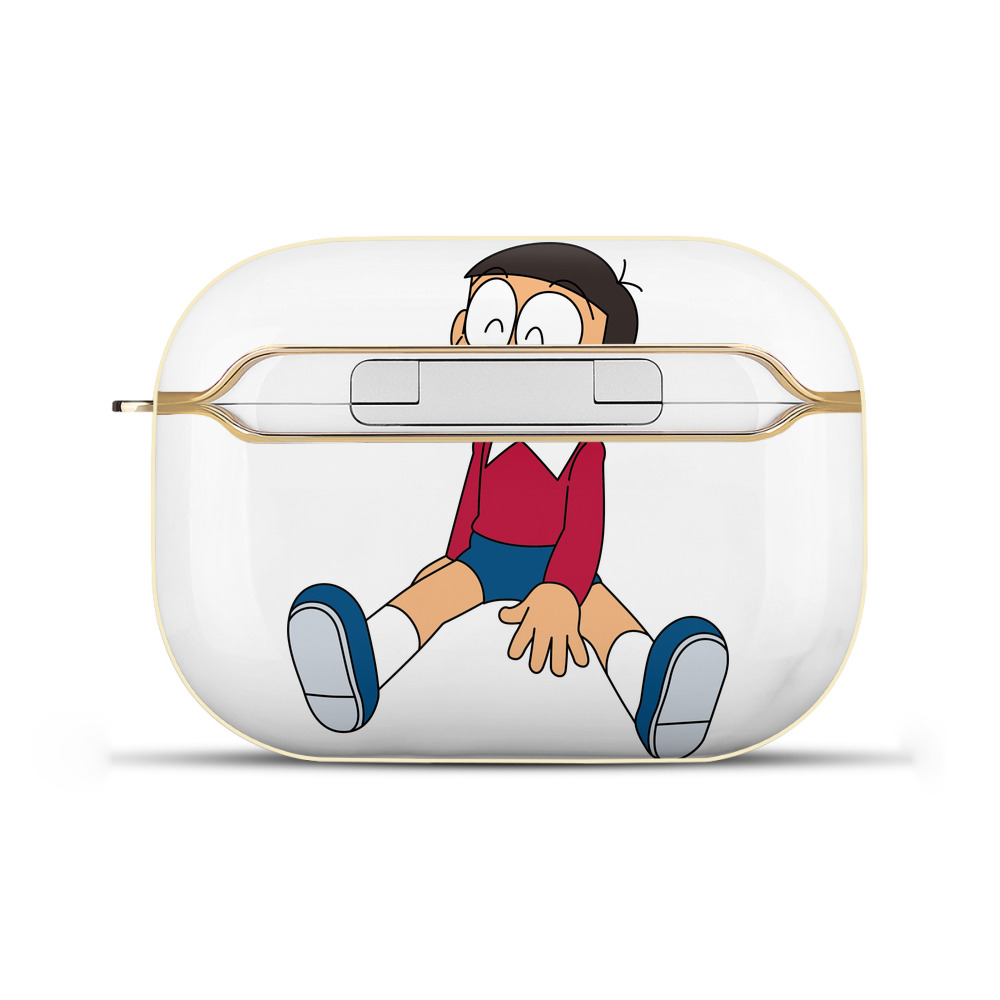 （画像用） ドラえもん 野比 のび太 Doraemon Nobita Nobi 【AirPods Pro用】ハードシェル保護ケース｜耐衝撃・防指紋・カラビナ付き商品仕様
