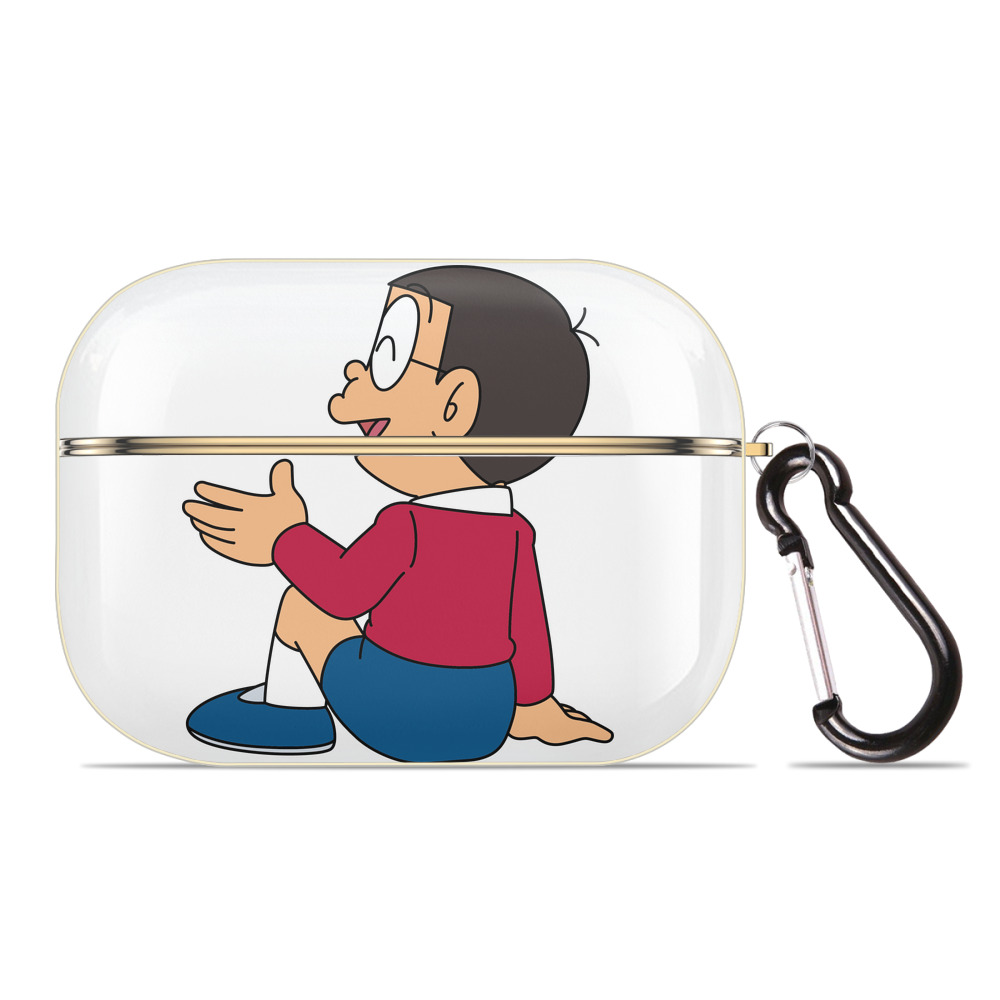 （画像用） ドラえもん 野比 のび太 Doraemon Nobita Nobi 【AirPods Pro用】ハードシェル保護ケース｜耐衝撃・防指紋・カラビナ付き商品仕様