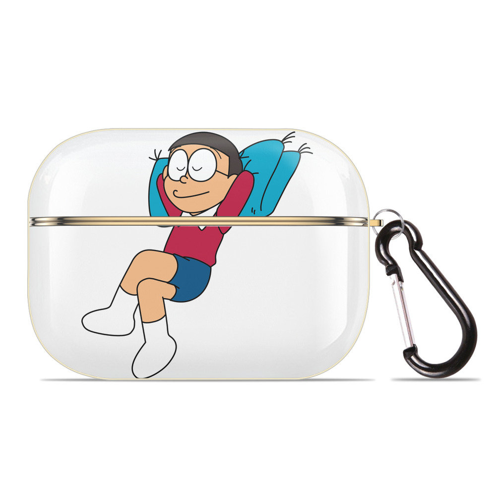 （画像用） ドラえもん 野比 のび太 Doraemon Nobita Nobi 【AirPods Pro用】ハードシェル保護ケース｜耐衝撃・防指紋・カラビナ付き商品仕様
