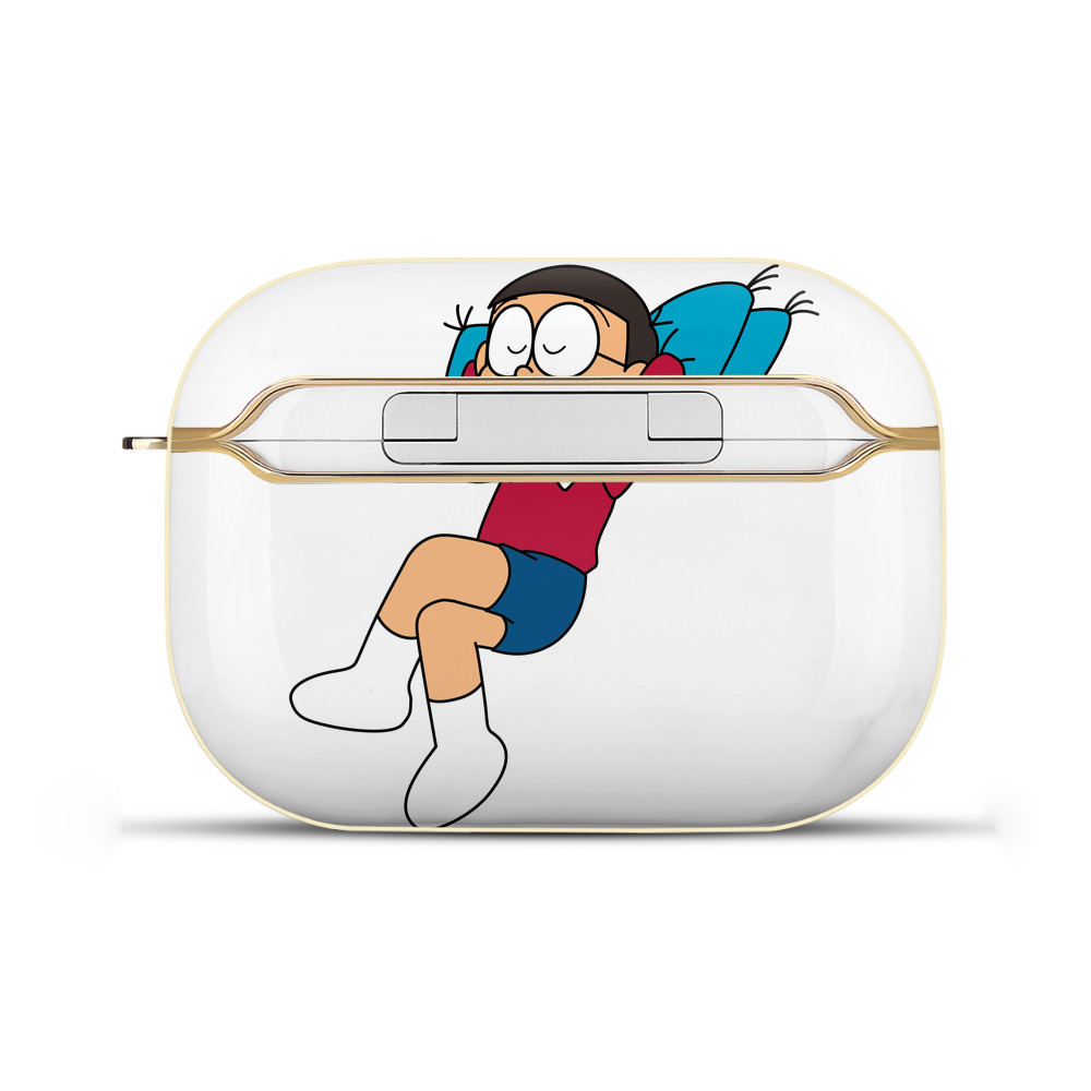 （画像用） ドラえもん 野比 のび太 Doraemon Nobita Nobi 【AirPods Pro用】ハードシェル保護ケース｜耐衝撃・防指紋・カラビナ付き商品仕様