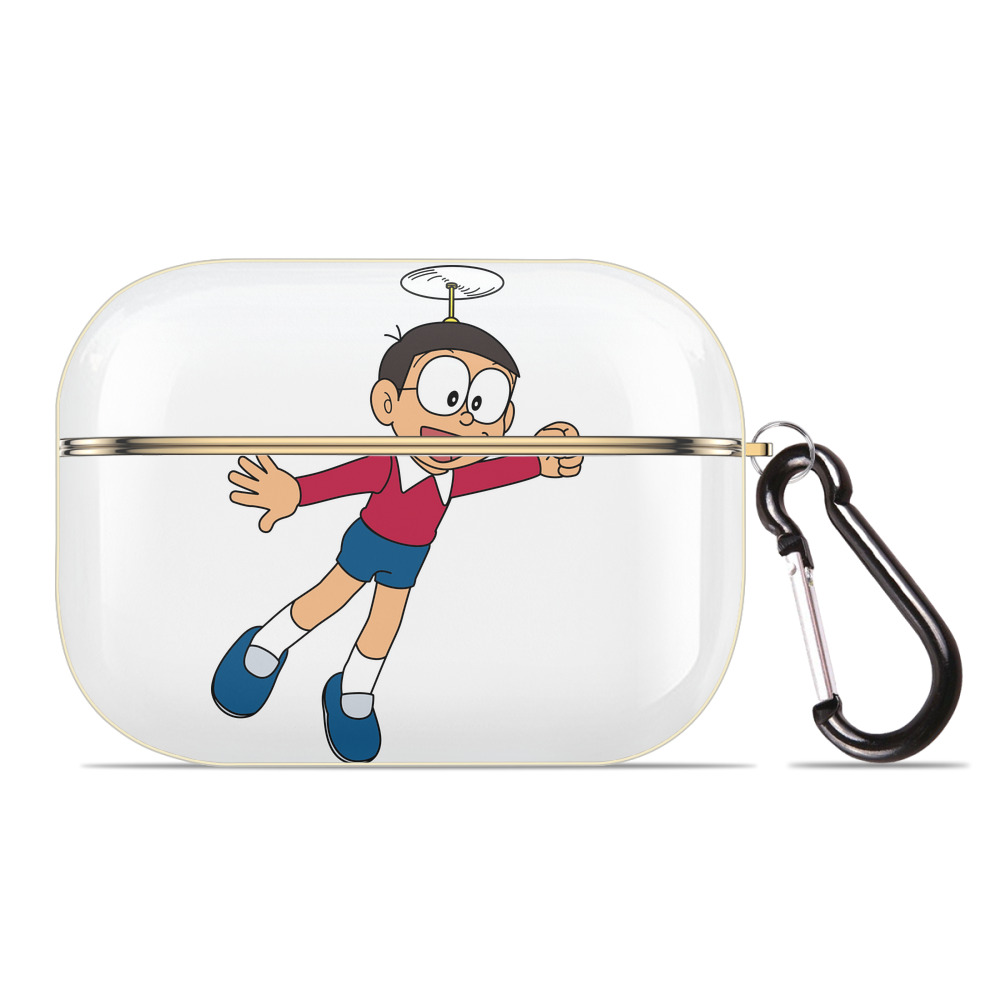 （画像用） ドラえもん 野比 のび太 Doraemon Nobita Nobi 【AirPods Pro用】ハードシェル保護ケース｜耐衝撃・防指紋・カラビナ付き商品仕様