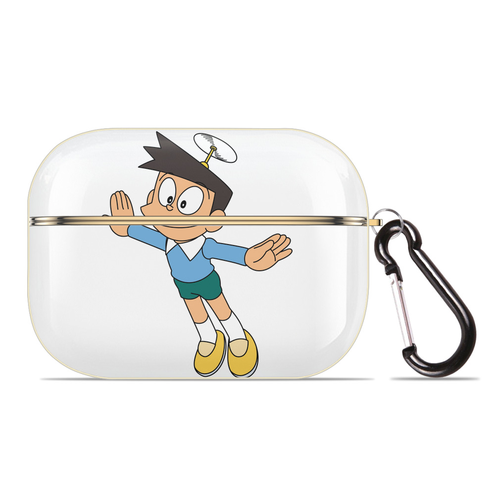 （画像用） ドラえもん 骨川 スネ夫 Doraemon Honekawa Suneo 【AirPods Pro用】ハードシェル保護ケース｜耐衝撃・防指紋・カラビナ付き商品仕様