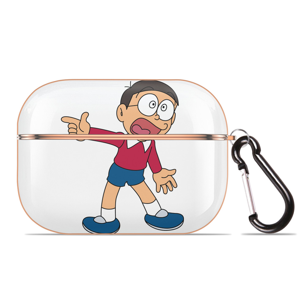 （画像用） ドラえもん 野比 のび太 Doraemon Nobita Nobi 【AirPods Pro用】ハードシェル保護ケース｜耐衝撃・防指紋・カラビナ付き商品仕様