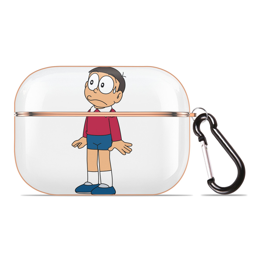 （画像用） ドラえもん 野比 のび太 Doraemon Nobita Nobi 【AirPods Pro用】ハードシェル保護ケース｜耐衝撃・防指紋・カラビナ付き商品仕様
