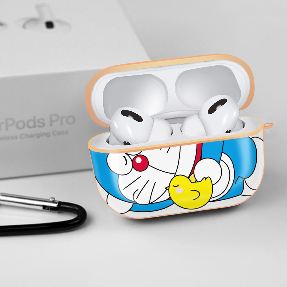 ドラえもん Doraemon 【AirPods Pro用】ハードシェル保護ケース｜耐衝撃・防指紋・カラビナ付き商品仕様